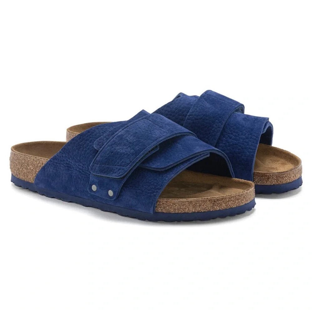 BIRKENSTOCK men’s kyoto nuback leather desert buck indigo blue